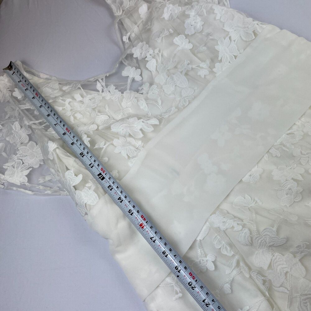 ~ Seraphine Luxe 10 Dress Nursing Lace Ivory Lined Wedding Shower Bridal Midi - Picture 12 of 15